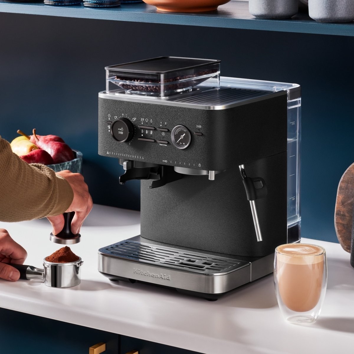 KitchenAid - Semi Automatic Espresso Machine with Burr Grinder - Café Liégeois