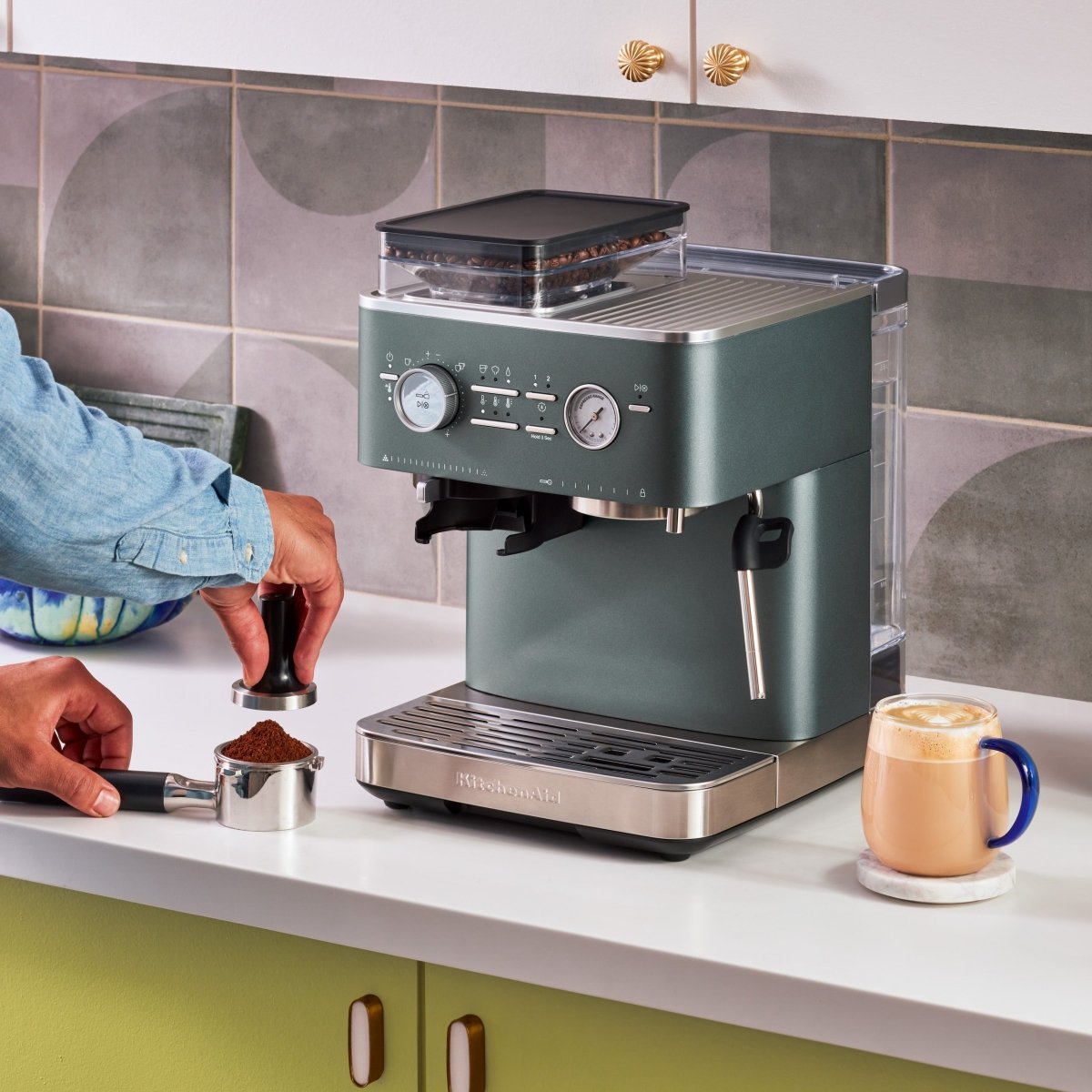 KitchenAid - Semi Automatic Espresso Machine with Burr Grinder - Café Liégeois