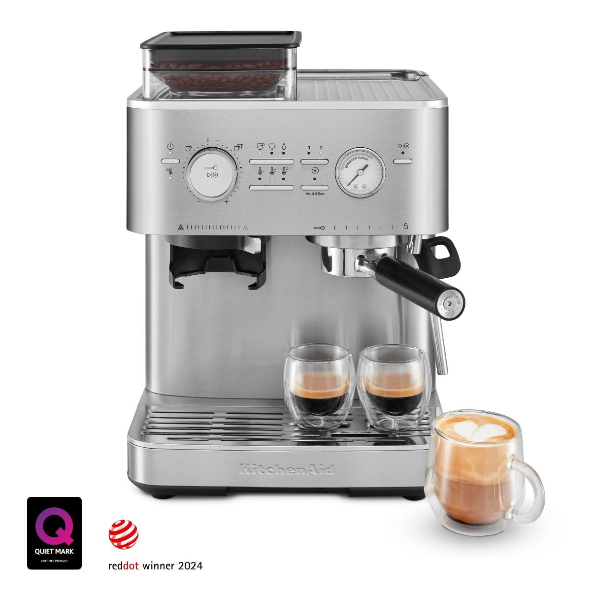 KitchenAid - Semi Automatic Espresso Machine with Burr Grinder - Café Liégeois