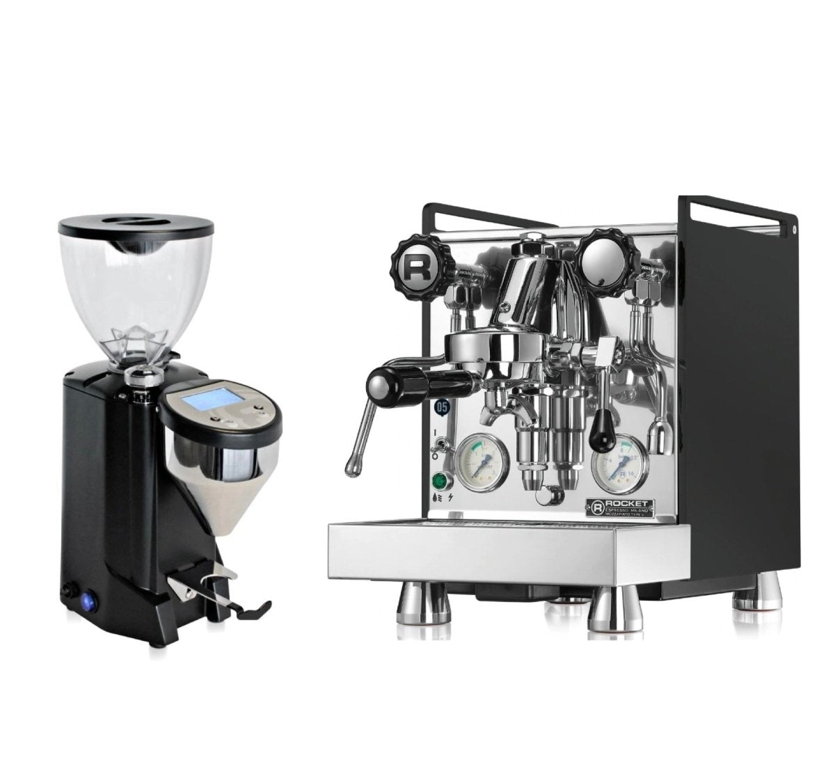 Rocket Mozzafiato Crono V and Rocket Fausto Grinder (Bundle) - Café Liégeois