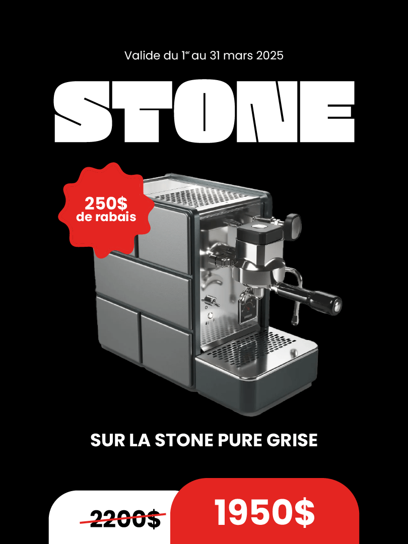 Stone - Espresso Machine - Pure grey - Café Liégeois