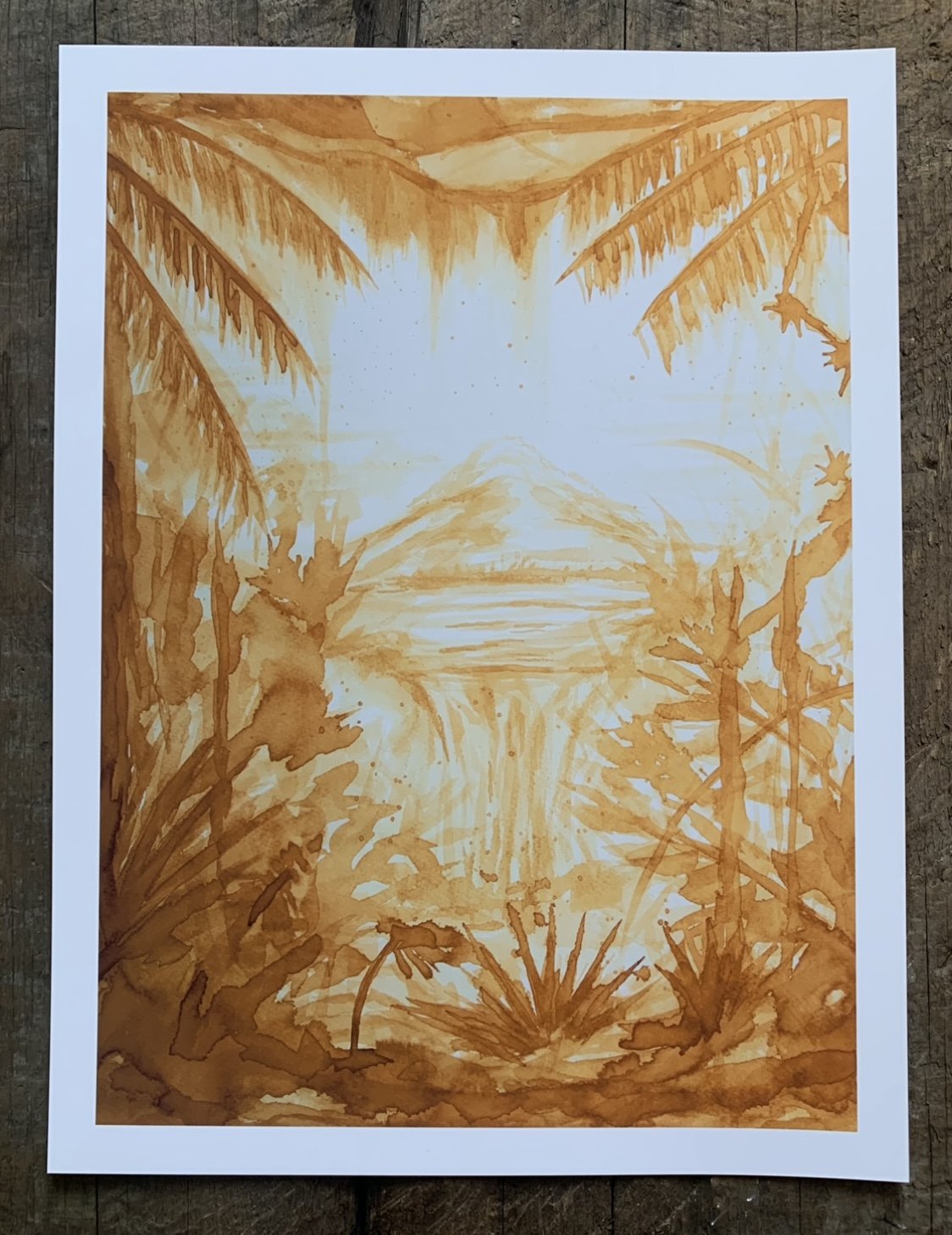 Jungle sight / Coffee Print